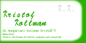 kristof kollman business card